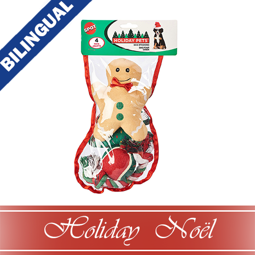 Spot Holiday Stocking Medium (4 pc) for Dogs