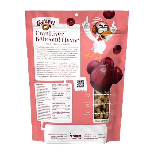 Fromm Crunchy O's CranLiver Kaboom! Flavor Dog Treats 6-oz