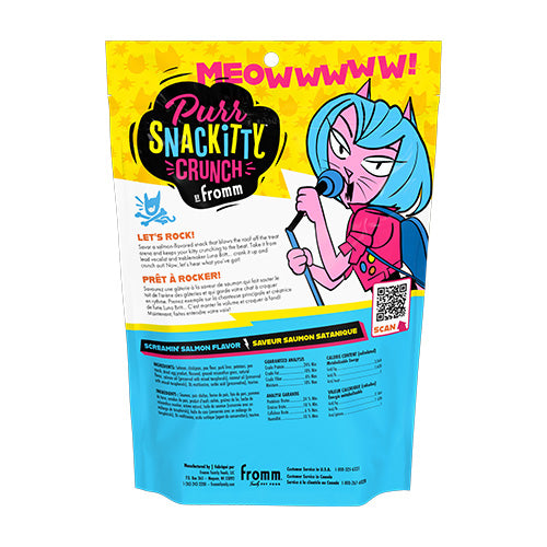 Fromm PurrSnacKitty Crunch Screamin' Salmon Flavor Cat Treats 3-oz