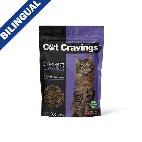 Cat Cravings ® Freeze Dried Chicken Hearts, 35 gm, Cat Treat