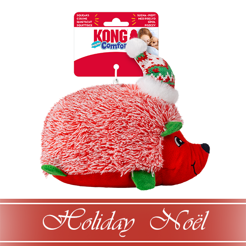 KONG HOLIDAY Comfort HedgeHug Assorted Dog Toy, Medium
