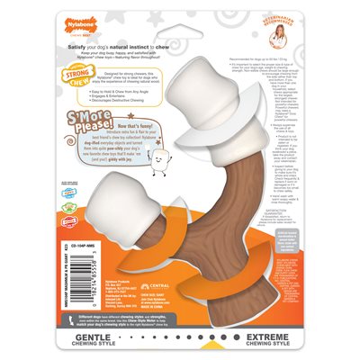 Nylabone Strong Chew Marshmallow Stick Marshmallow & Peanut Butter Large