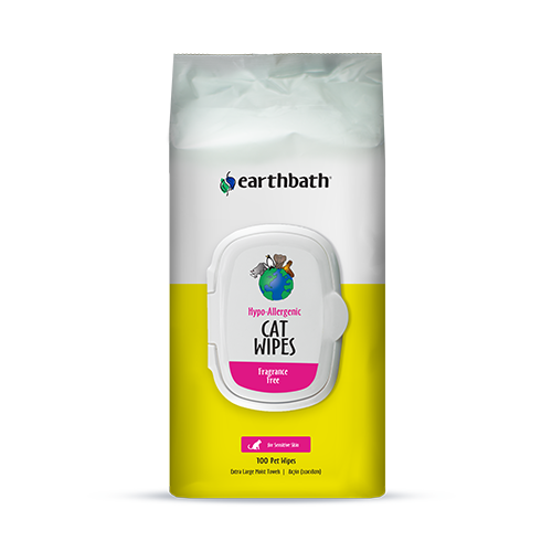 earthbath® Hypo-Allergenic Cat Grooming Wipes Fragrance Free (100 ct)