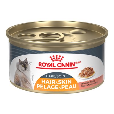 Royal Canin Feline Hair & Skin Care Thin Slices in Gravy, 3-oz