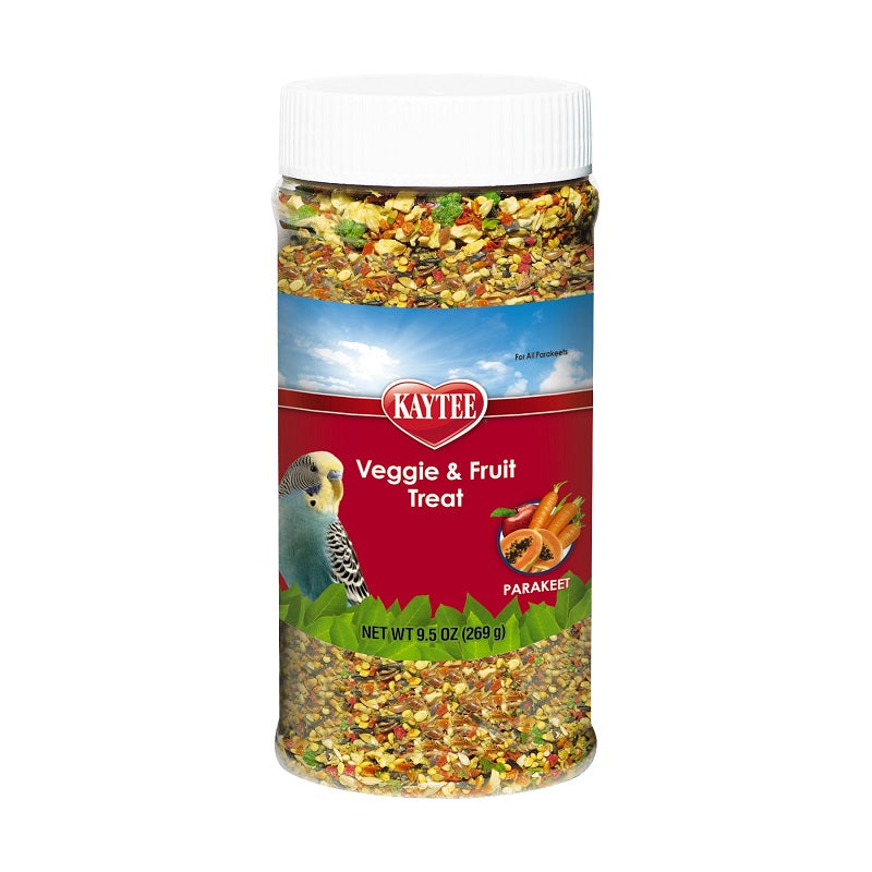 Kaytee Fiesta Veggie & Fruit Parakeet Bird Treats, 9.5-oz jar