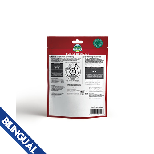 Oxbow Animal Health™ Simple Rewards Baked Treats with Cranberry, 2-oz