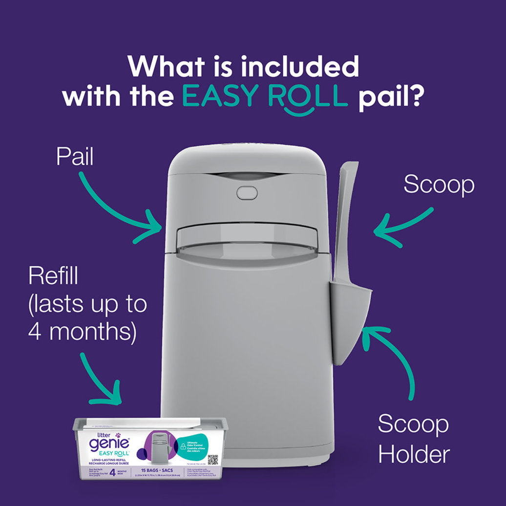 Litter Genie Easy Roll Pail & 4 Month Refill