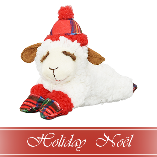 Multipet™ HOLIDAY Lamb Chop® Red Plaid Dog Toy, 6"