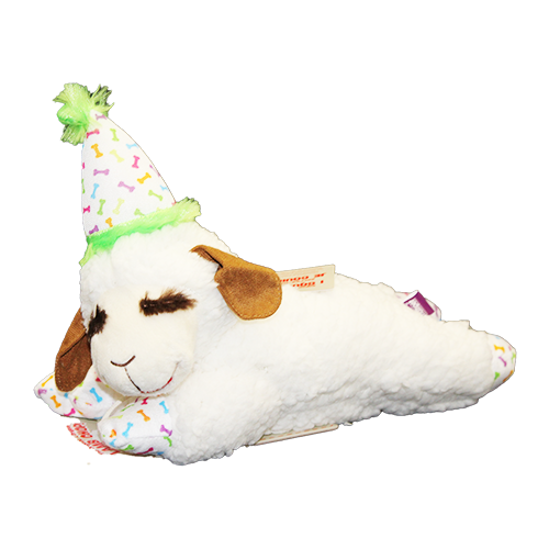 Multipet™ Lamb Chop® with Birthday Hat Plush Dog Toy - 10.5"
