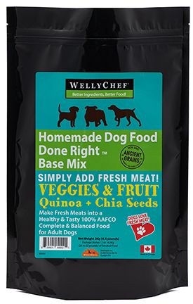 Wellychef Veggie And Fruit Quinoa Chia Dog Food Base Mix Adult Dog 2kg