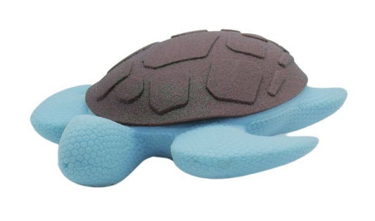 Bud'Z Floating Rubber Dog Toy With Squeaker - Turtle Blue 6-in