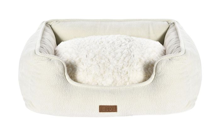 Bud'Z - Cuddler Bed - Elegant Ultra Soft Cream - Small - 50x40x18-cm
