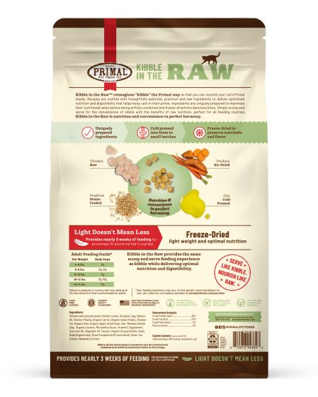 Primal Kibble In The Raw Chicken Recipe Cat, 1.5-lb