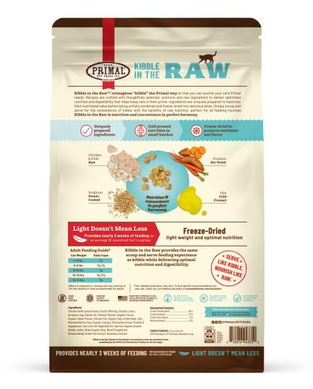 Primal Kibble In The Raw Chicken & Fish Recipe Cat, 1.5-lb