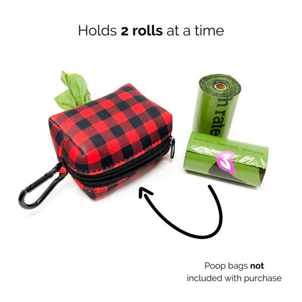 Bcuddly Poopbag Holder, Red Plaid