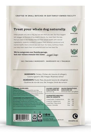 Crumps Chicken Collagen Jerky Treats Dog, 153-g