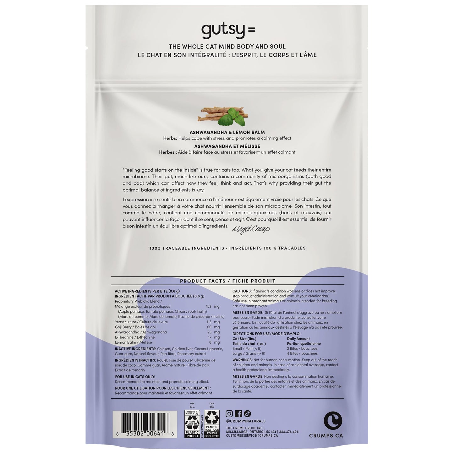 Crumps Gutsy Calm Bites Cat Treats, 90g