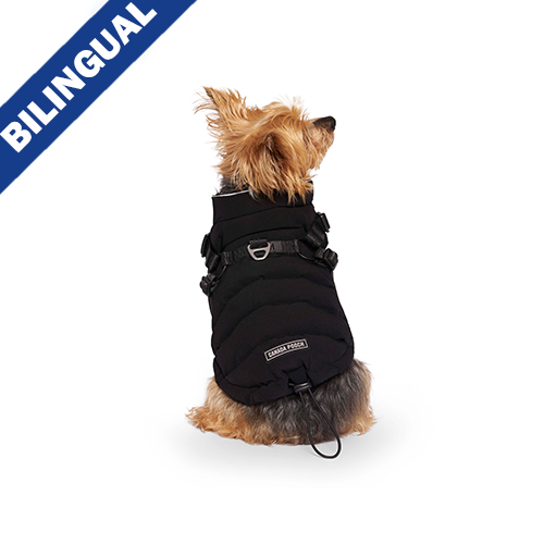 Canada Pooch Puffer Dog Harness, Black, 10 (Size: 10)