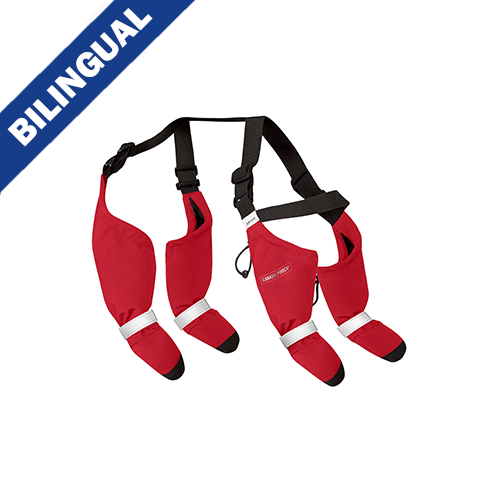 Canada Pooch® Suspender Boots, Red, Size 2 Short