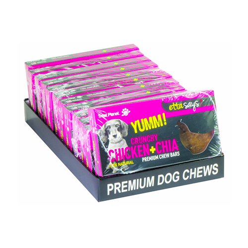 Etta Says!® Crunchy Premium Bar Chicken & Chia Dog Treat Boxed