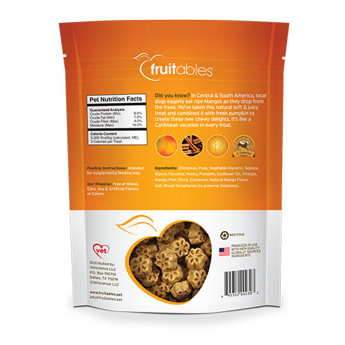 Fruitables® Skinny Minis® Pumpkin & Mango Flavor Dog Treat, 5-oz