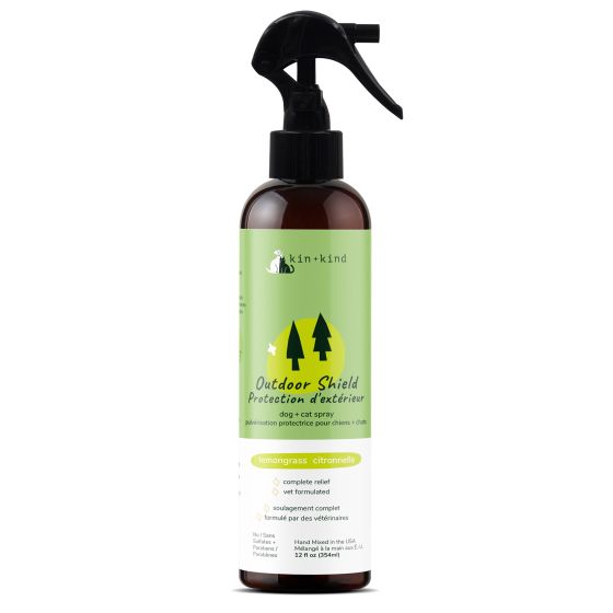 Kin + Kind Outdoor Shield Spray - Lemongrass (Cat-Safe), 12-oz