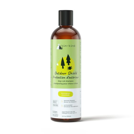 Kin + Kind Outdoor Shield Shampoo - Lemongrass (Cat-Safe), 12-oz