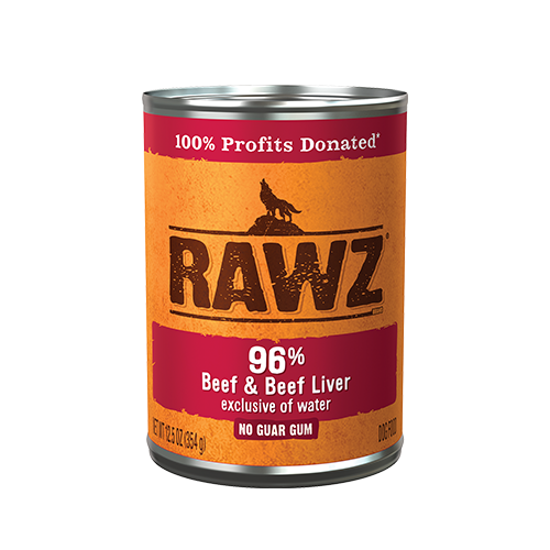 RAWZ® 96% Beef & Beef Liver Wet Dog Food, 12.5-oz