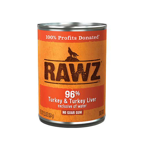 RAWZ® 96% Turkey & Turkey Liver Wet Dog Food, 12.5-oz