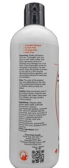 Enviro Fresh Itch Relief Shampoo Oatmeal with Zin Pyrithione Dog 380ml