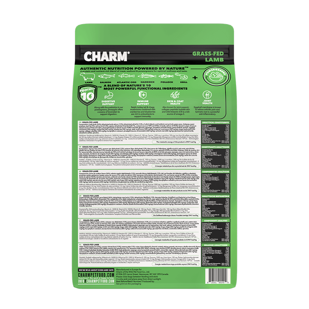 CHARM Grass-Fed Lamb Dog Food, 340-gr