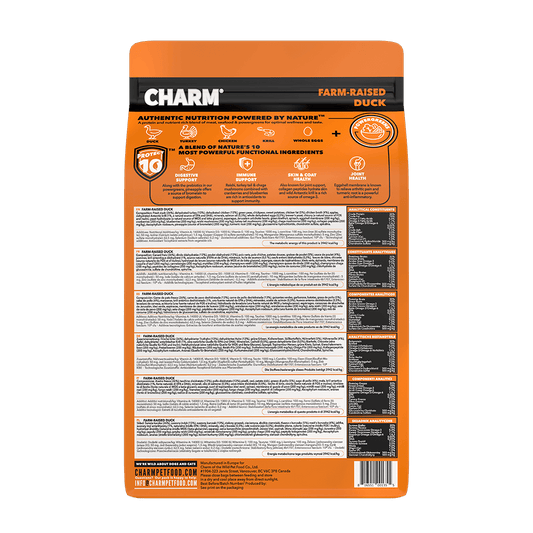 CHARM Farm-Raised Duck Dog Food, 2-kg