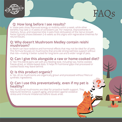 NaturPet® Dr. Maggie Organic Mushroom Medley for Cats & Dogs, 88-g
