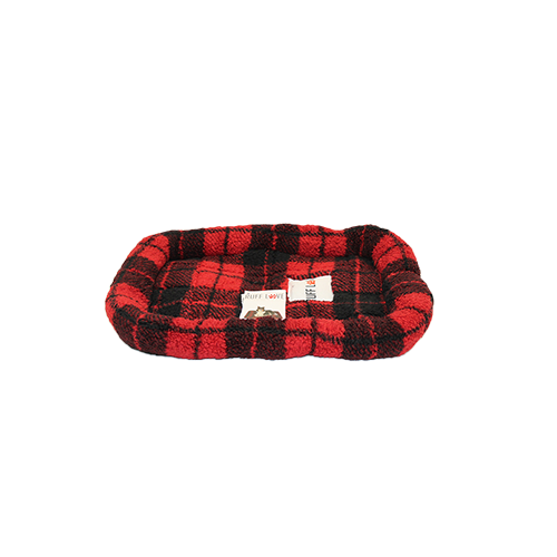 RUFF LOVE CRATE BED BOLSTER STYLE BUFFALO PLAID 35" X 22" DOG BED