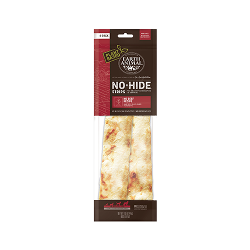 Earth Animal® No-Hide® Strips Plant Based Beef Recipe Natural Dog Treat (4 Pack)