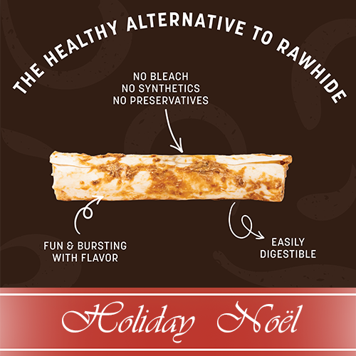 Earth Animal® No-Hide® HOLIDAY Holiday Feast Recipe Rolls, Medium