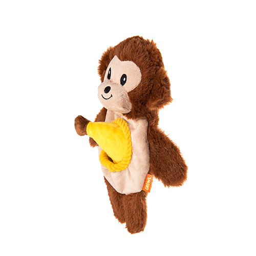 Growl Snackerz Milo the Monkey Dog Toy