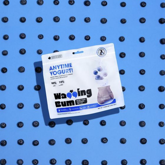Wagging Bum Anytime Yogurt! Freeze-Dried Greek Yogurt with Blueberry, 2-oz