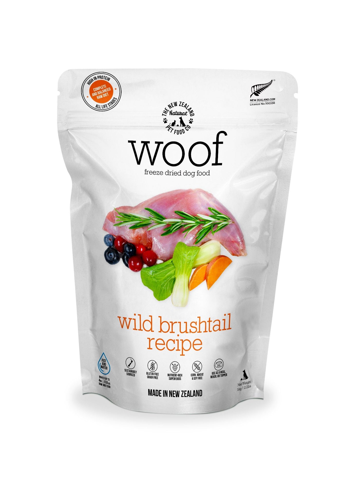 NZPF - Woof - Wild Brushtail - 1kg
