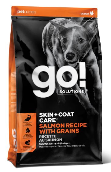 Go! Solutions Skin + Coat Care Salmon with Grains Dry Dog Food, 3.5-lb