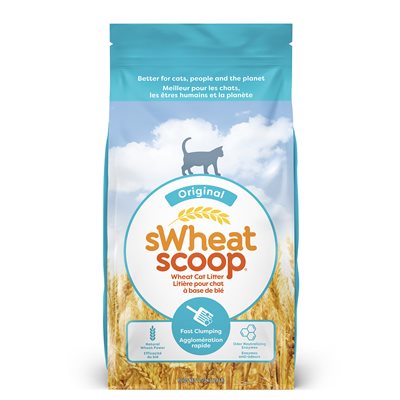 sWheat Scoop Fast-Clumping Wheat-Based Cat Litter, 28LB
