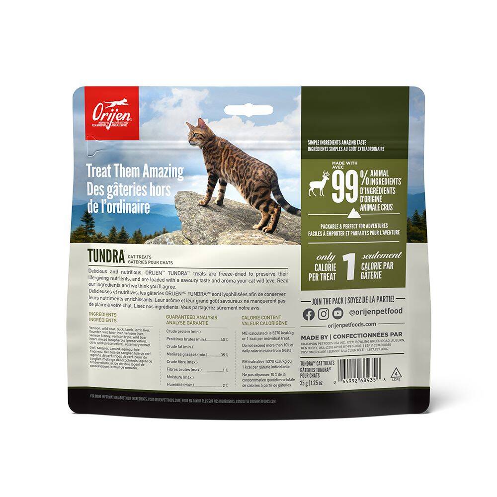 ORIJEN Freeze-Dried Cat Treats Tundra, 35-g