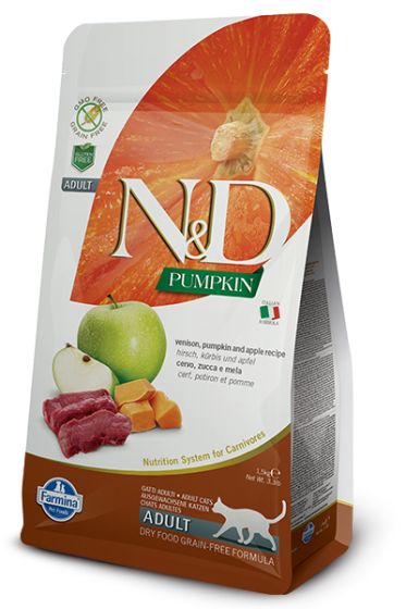 Farmina N&D Pumpkin Venison & Apple Cat Food, 1.5-kg