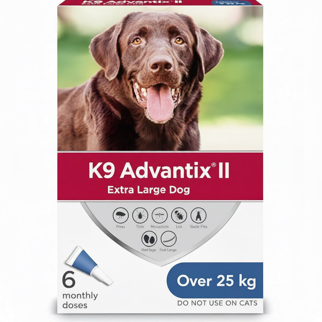 K9 Advantix II Flea+Tick+Mosquito Protection - X-Large Dogs (25kg+) - 6 Pack