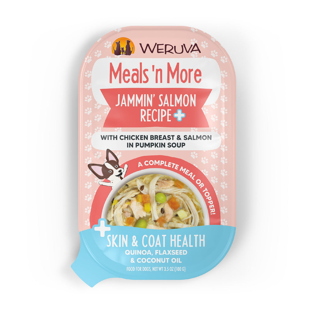 WERUVA MNM Jammin' Salmon Recipe Plus Wet Dog Food, 3.5-oz