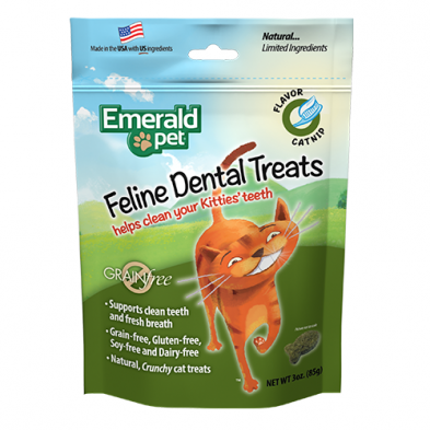 EMERALD PET PRODUCTS® SMART N' TASTY CATNIP FELINE DENTAL TREATS