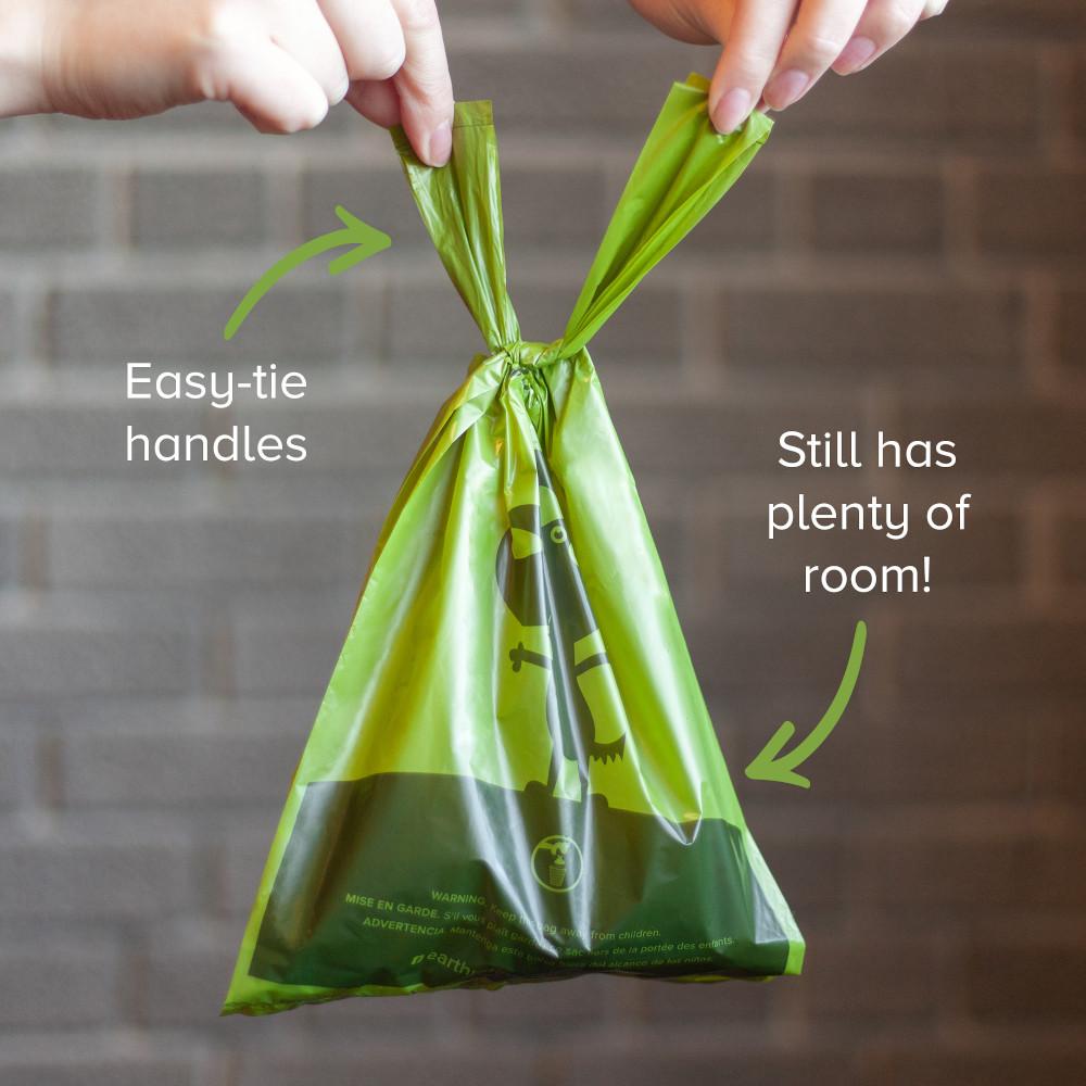 Earth Rated Poop Bags Easy-Tie Handle Bags, Unscented, 120-count (Size: 120 count, unscented)