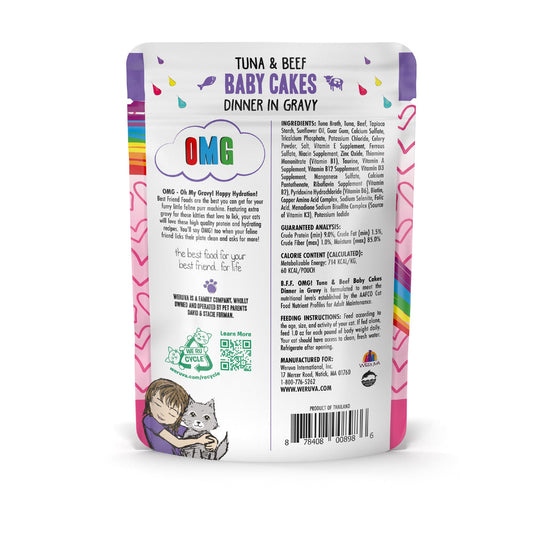 BFF - OMG GRAVY! Tuna & Beef Baby Cakes Pouch, 3-oz