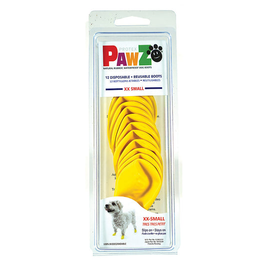 Pawz Waterproof Dog Boots, Yellow, XX-Small
