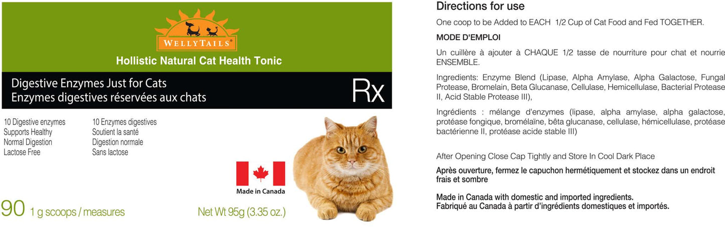 Wellytails Digestive Enzymes Just For Cats Cat 90g